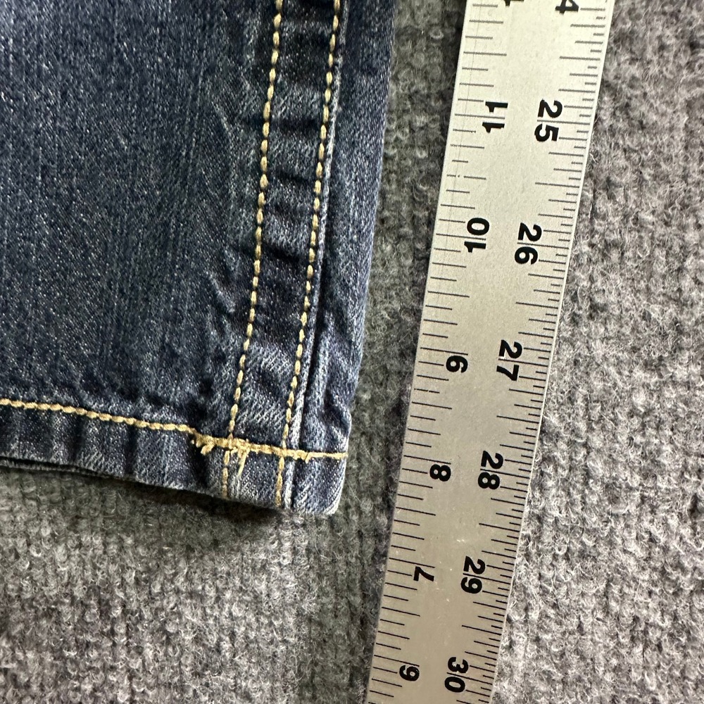 Machine Jeans Mens Size 34x30 Blue Relaxed Bootcut Distressed Flap Pocket Denim - Picture 3 of 8